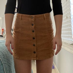 AE Size 4 Corduroy Button-Up Skirt